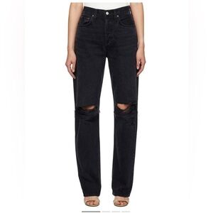 Agolde Black Distressed Women's Jeans